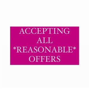 Accepting all reasonable offers + shipping out within 24 hours of purchase